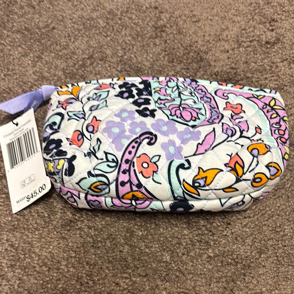 Vera Bradley Purple and Pink Key Card Holder